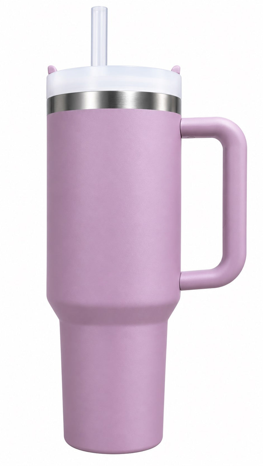 Lavender Purple Custom Tumbler – VIMZO HYDRATE insulated tumbler with handle and straw